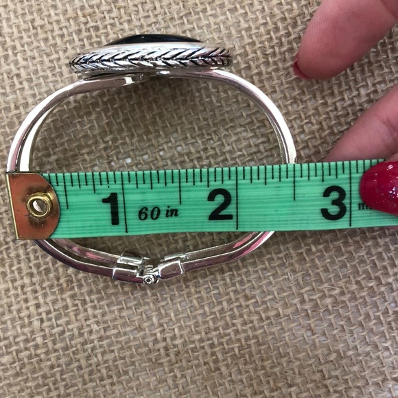 Silver & Black Medallion Braclet - Picture 10 of 10